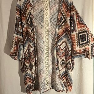 Aztec print kimono/cardigan
